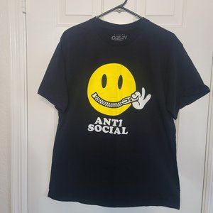 ANTI SOCIAL SMILE TEE - Size Large T-Shirt